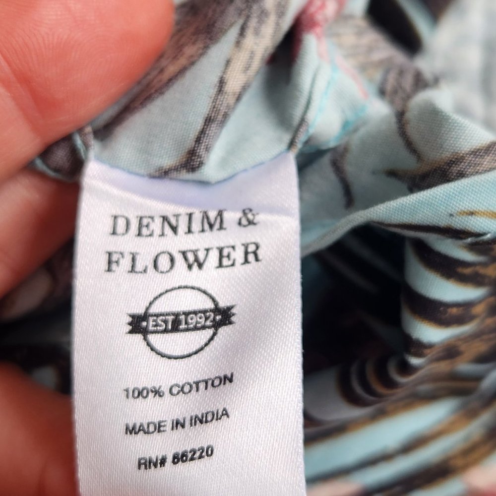 Men's Denim & Flower By Ricky Singh 100% Cotton Casual Shirt, Size M Sli… - Picture 10 of 10